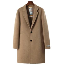  21 Winter Thick Warm Woolen Coat Men Mid-length Albaka Alpaca Double-sided Woolen Jacket for Men Special Offer Chaqueta Hombre F 