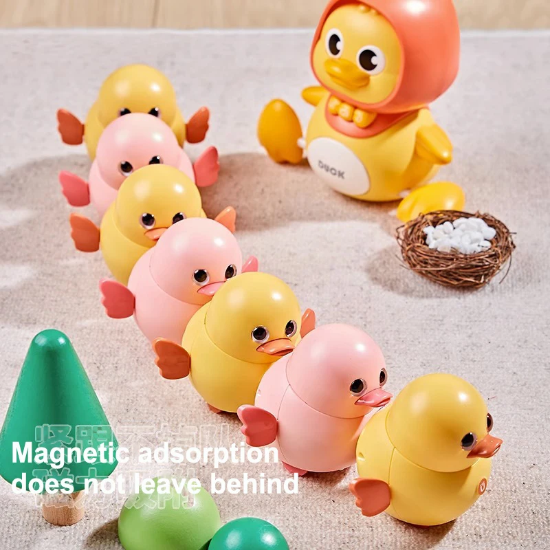 Cute Baby Learns To Crawl Electric Swinging Duck with Sound, Light and Music, Magnetic Baby Soothing Electric Duck Toy Gift 2