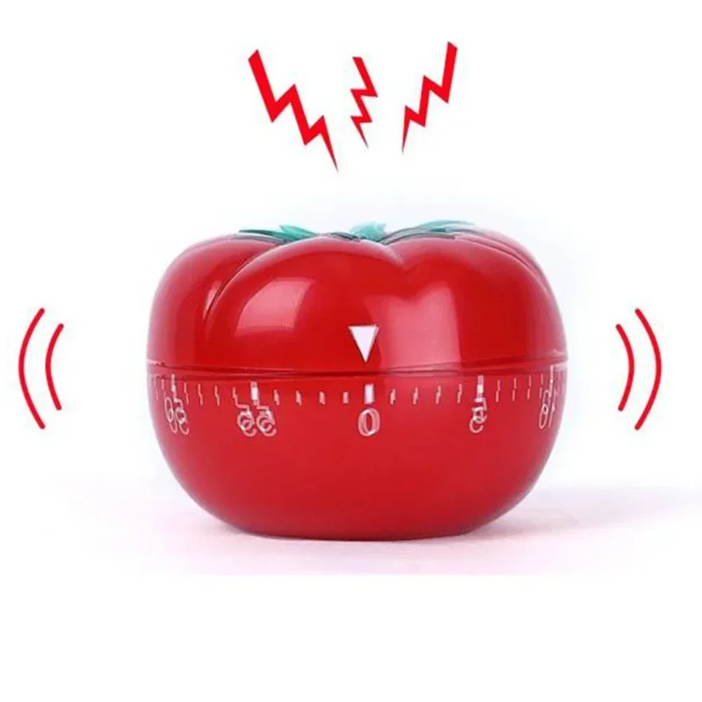 Tomato Shape Kitchen Timer Kitchen Craft Mechanical Wind Up 60 Minutes Timer 360 Degree Rotating Timer Kitchen Cooking Timer