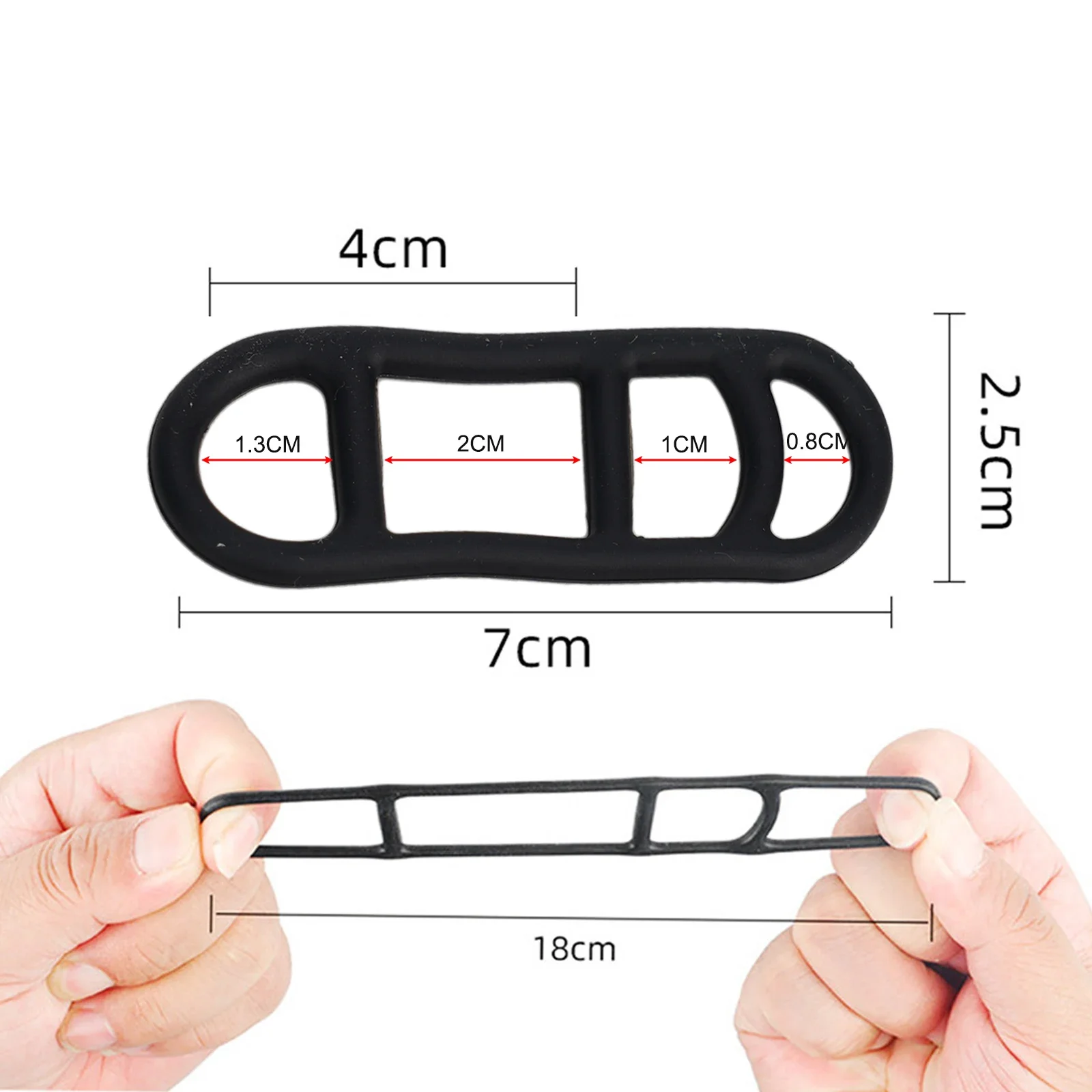 4/6Pcs Bicycle Cycling Silicone Elastic Strap Bandage Lamp Mount Holder