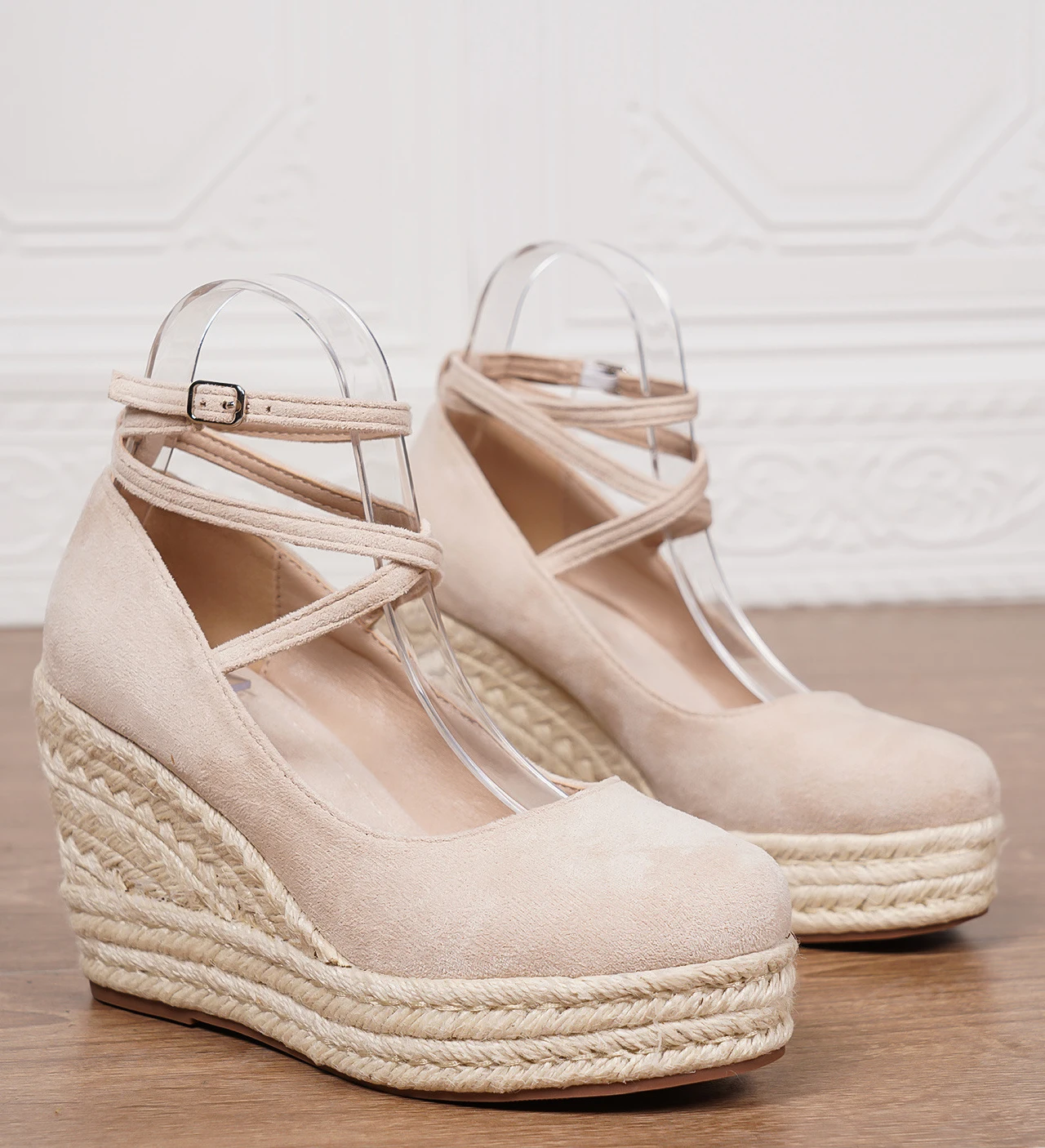 LIHUAMAO 8 색 우아함 웨지 하이힐 espadrilles 신발 여성 메리 제인 펌프 로프 outsole Comfort csaual 샌들 파티