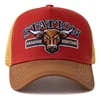 Unisex Summer Breathable Mesh Trucker Hat Bulls Head Pattern Baseball Cap Adjustable Snapback Hats For Men And Women 4