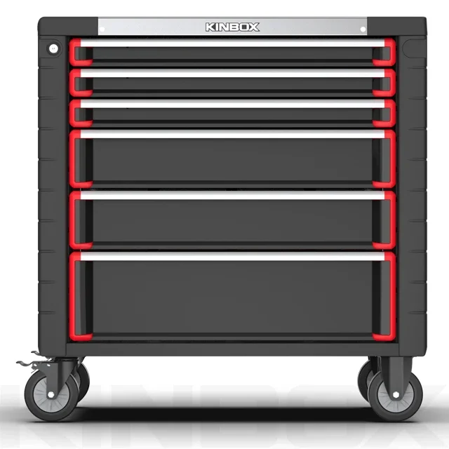 Ningbo Kinbox 6 Drawer China Tool ,Pit With Wheels For Garage Fixing
