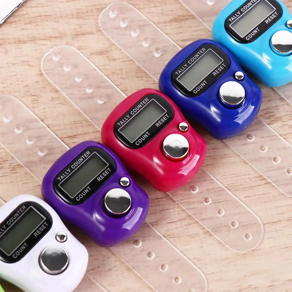 Hand Tally Counter Mini Finger Ring Tally Counter Electronic Digital Knitting Row Counter Hand Held Manual Thumb Count Instruments Scoring Tool