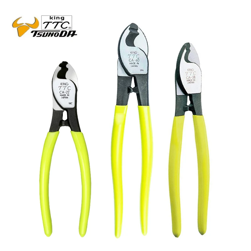 

TSUNODA King TTC Tool Wire Cutter Cable Cutting Pliers Able to Cut Copper Core Cable IV Cable Etc CA-22|38|60 OCA-60