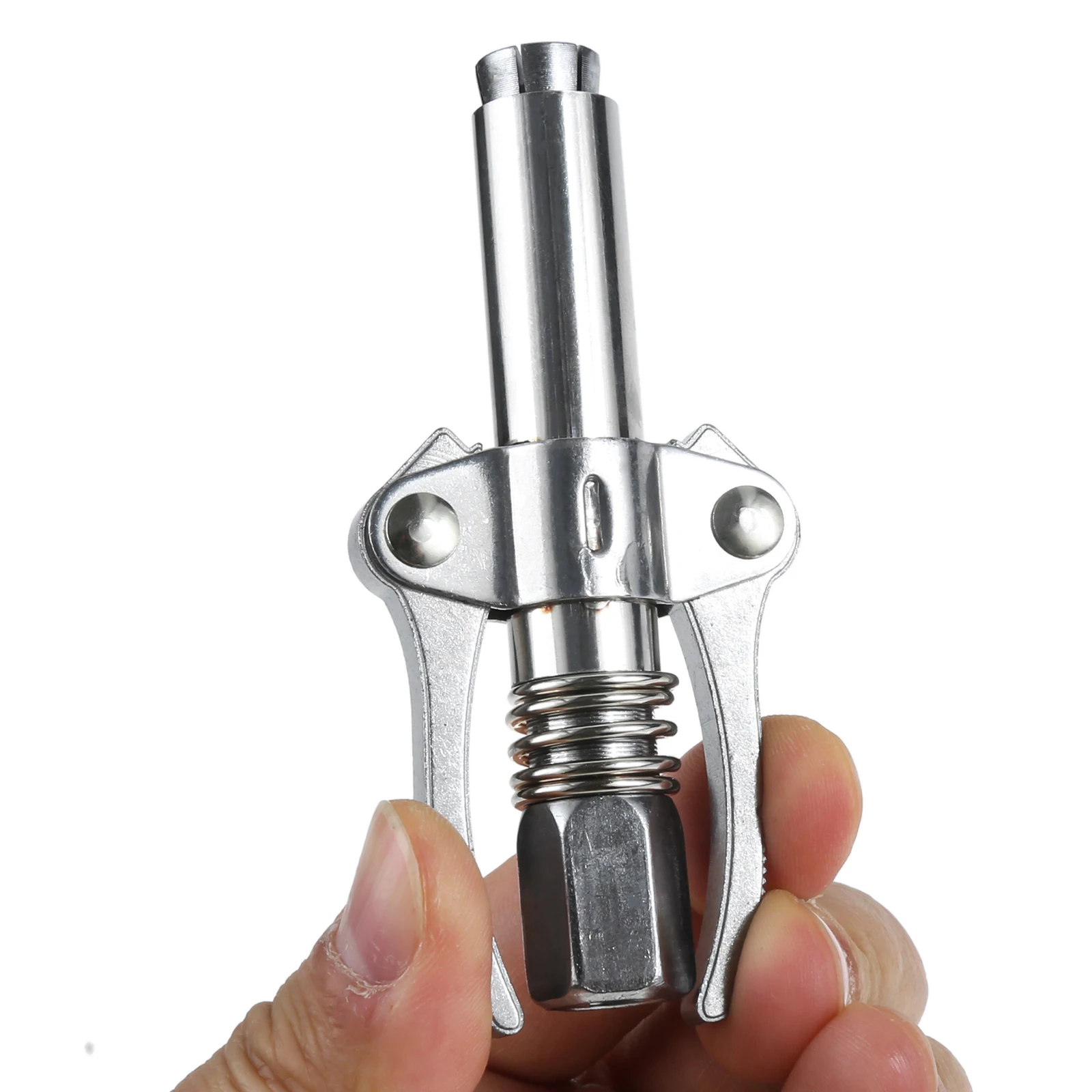Double Handle Grease Gun Coupler Tips Heavy Duty 10,000/17,000PSI Quick Lock-on and Release,for All Grease Guns Fitting 1/8" NPT
