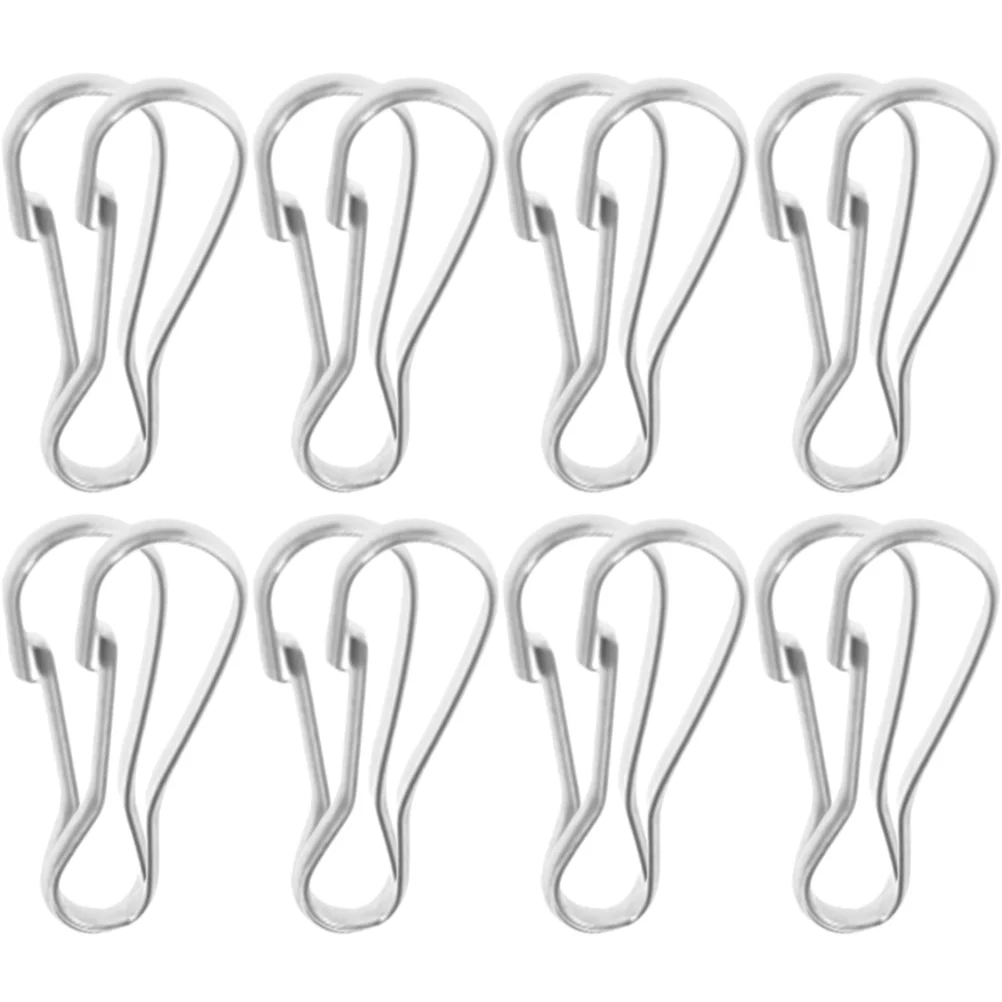 

100 Pcs Stainless Steel Spring Buckle Keychain Buckles Button Decorative Snap Hooks Practical
