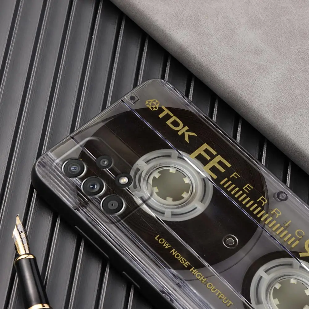 Retro Cassette Tape Design Camera Phone Case Cover