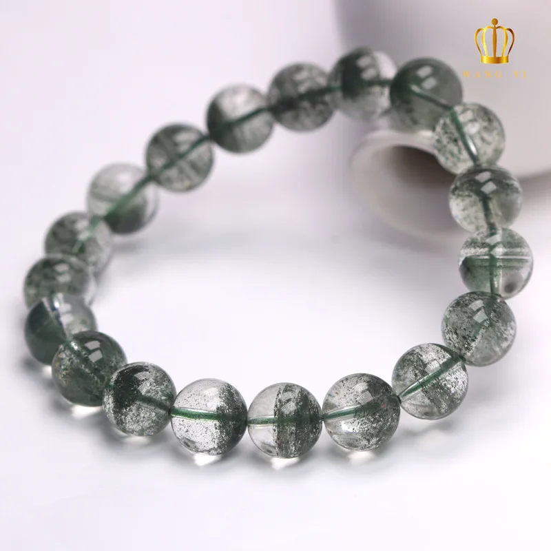 

Natural Brazil Green Phantom Quartz Thousand-Layer Yarn Cornucopia Bracelet Crystal Ornament