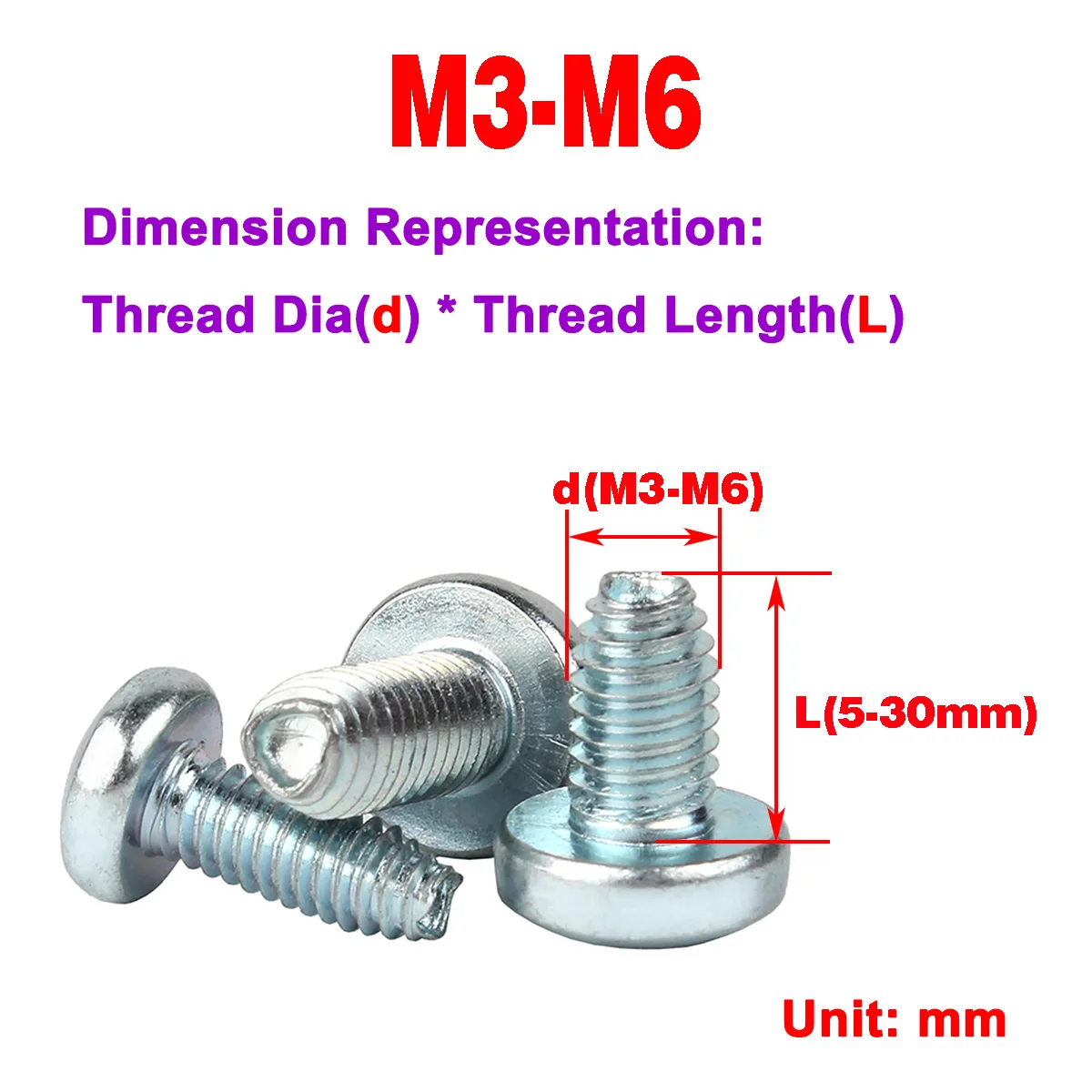 

Pan Head Triangle Tooth Self Tapping Locking Screw / Round Head Self Tapping Phillips Screw M3M4M5M6