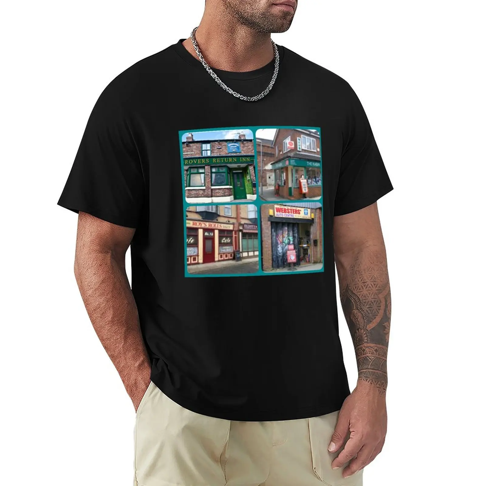 Corrie Iconic Buildings T-Shirt Anime Plus Size Abbigliamento Hippie Abbigliamento Uomo
