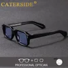 CATERSIDE Men Polarized Optical Sunsunglasses Square Frame Prescription Eyeglass Private Customization Square Lens Glasses UV400