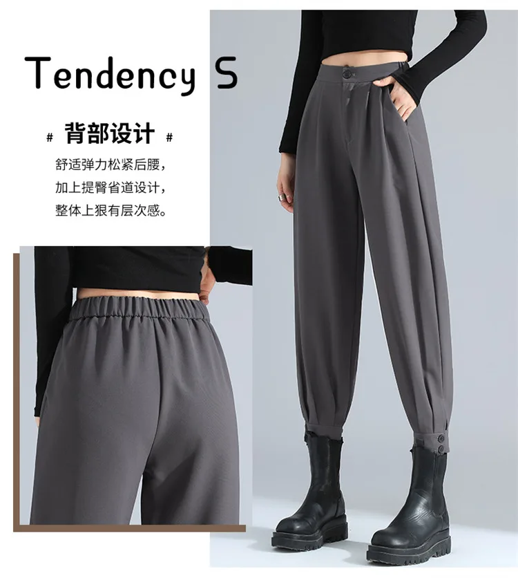 fashion clothing 2022 Autumn And Winter Korean Version Fashion Bloomers Pants Women High Waist slim Trousers Casual All-match Suit Pants JD2293 bell bottom jeans