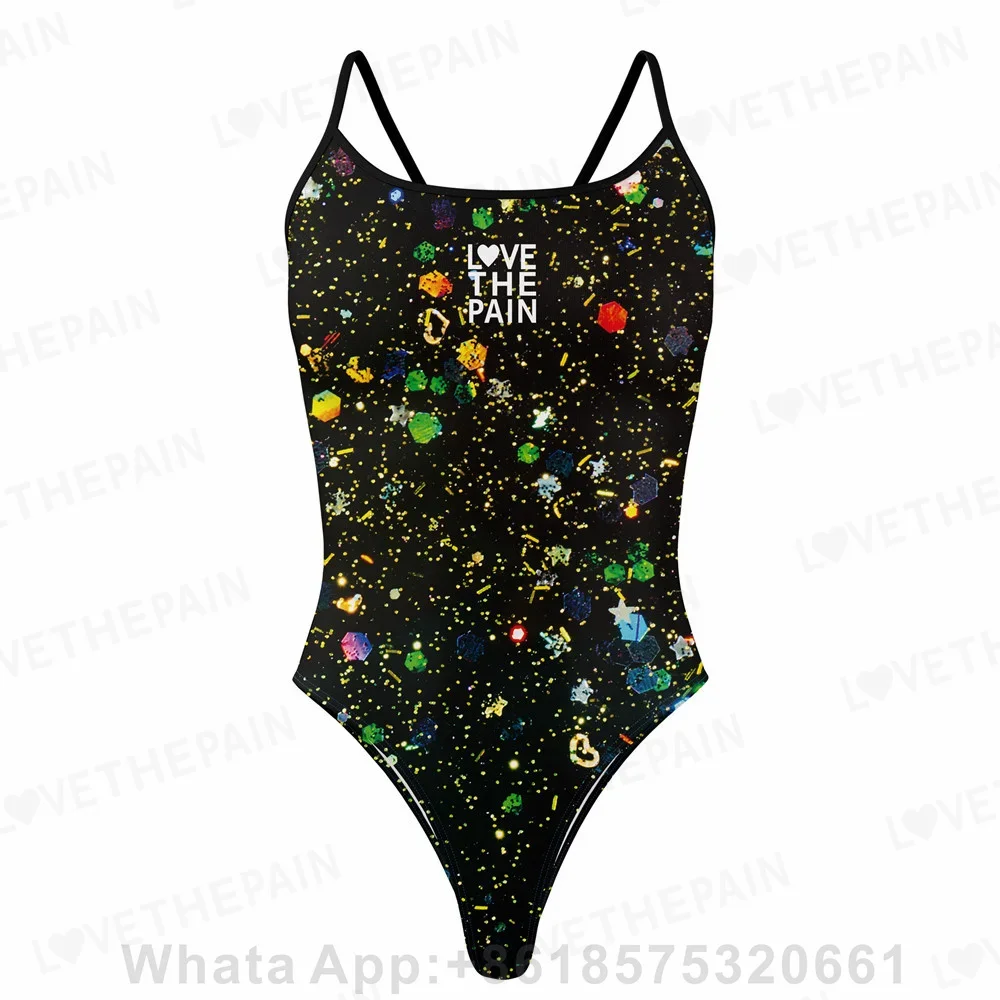 Love The Pain Women Swimsuit Bikini Sexy One-piece Comfort Suit Functional Training Swimwear Open Water Swimming Bathing Suit