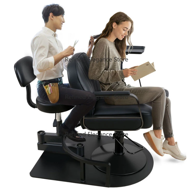 Barber Shop Big Workbench Hair Salon Integrated Rotating Chair Barber ...