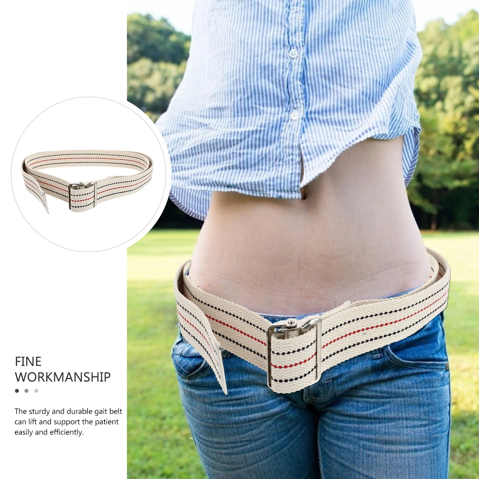 Nylon Leash Walking Assist Belt Transfer Strap Standing Aid Gait Suspenders for Elderly Portable 2