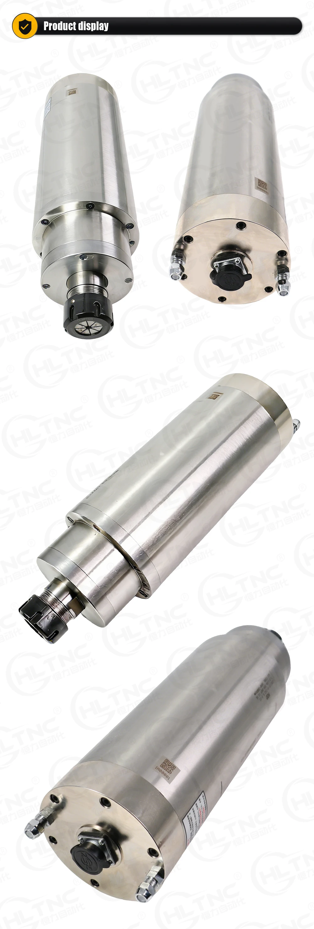 5500w 125mm Round Spindle Motor For metal Processing ER32 450hz-750hz 9000-15000