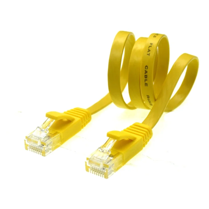 Flat CAT6 Ethernet Network Cable - Versatile Lengths & Colors Available