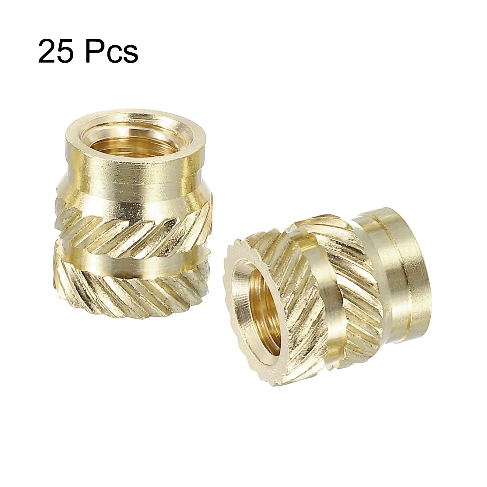 

25pcs Knurled Insert Nuts M6 M8 Brass Heat Set Insert Nuts 3D Printing Injection Molding Nuts Inserts