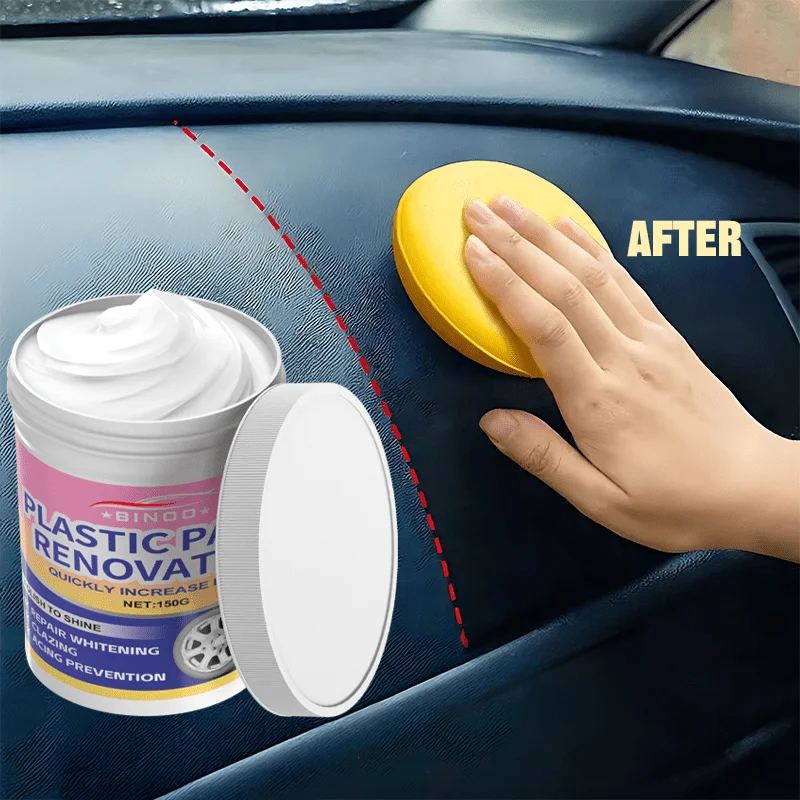 Car Interior Care Shine Cream - Dashboard & Tire Repair Wax, Scratch Remover for Plastic Surfaces, Long-Lasting Maintenance 3