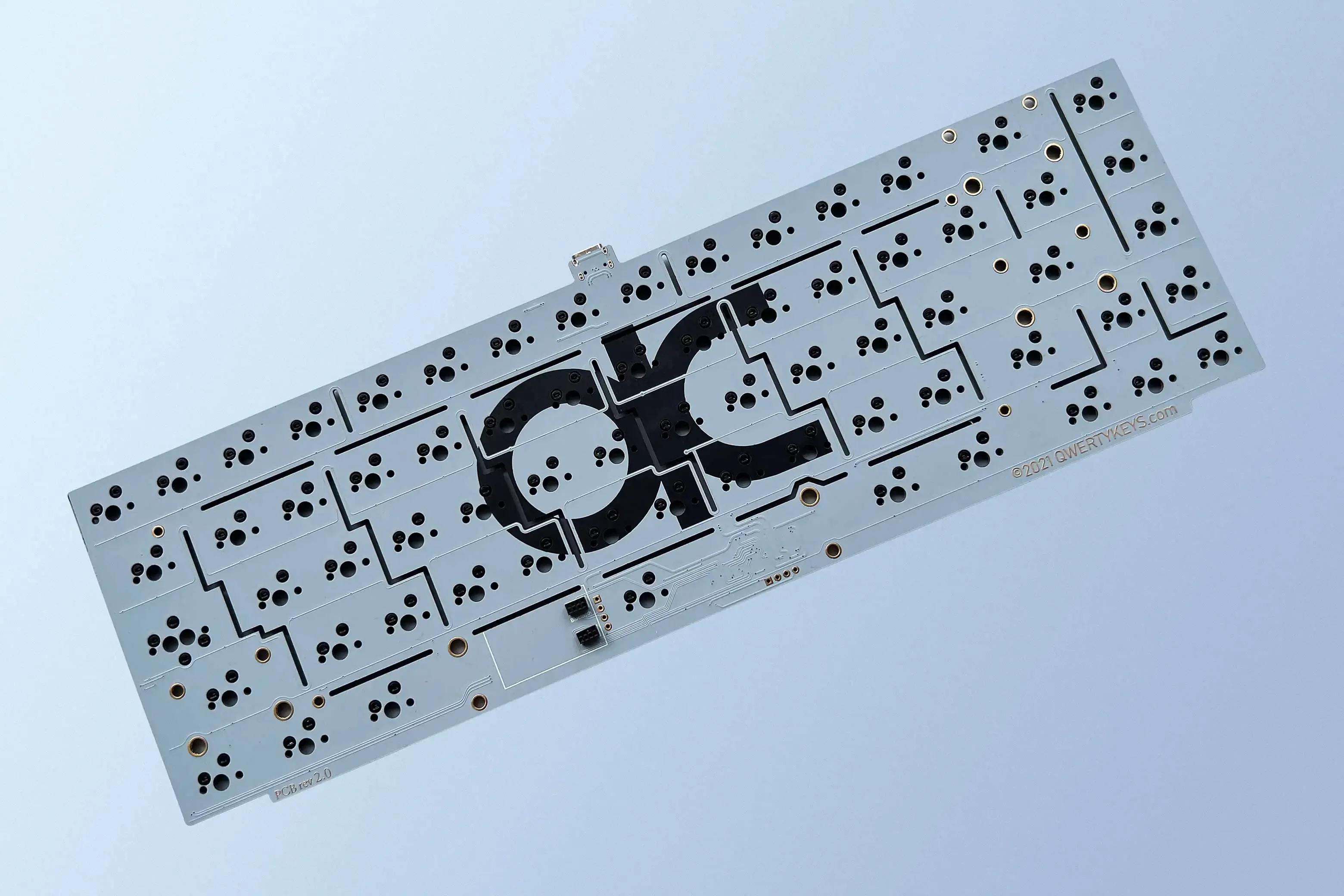 ISO or ANSI Original QK65 keyboard PCB for wired and Tri