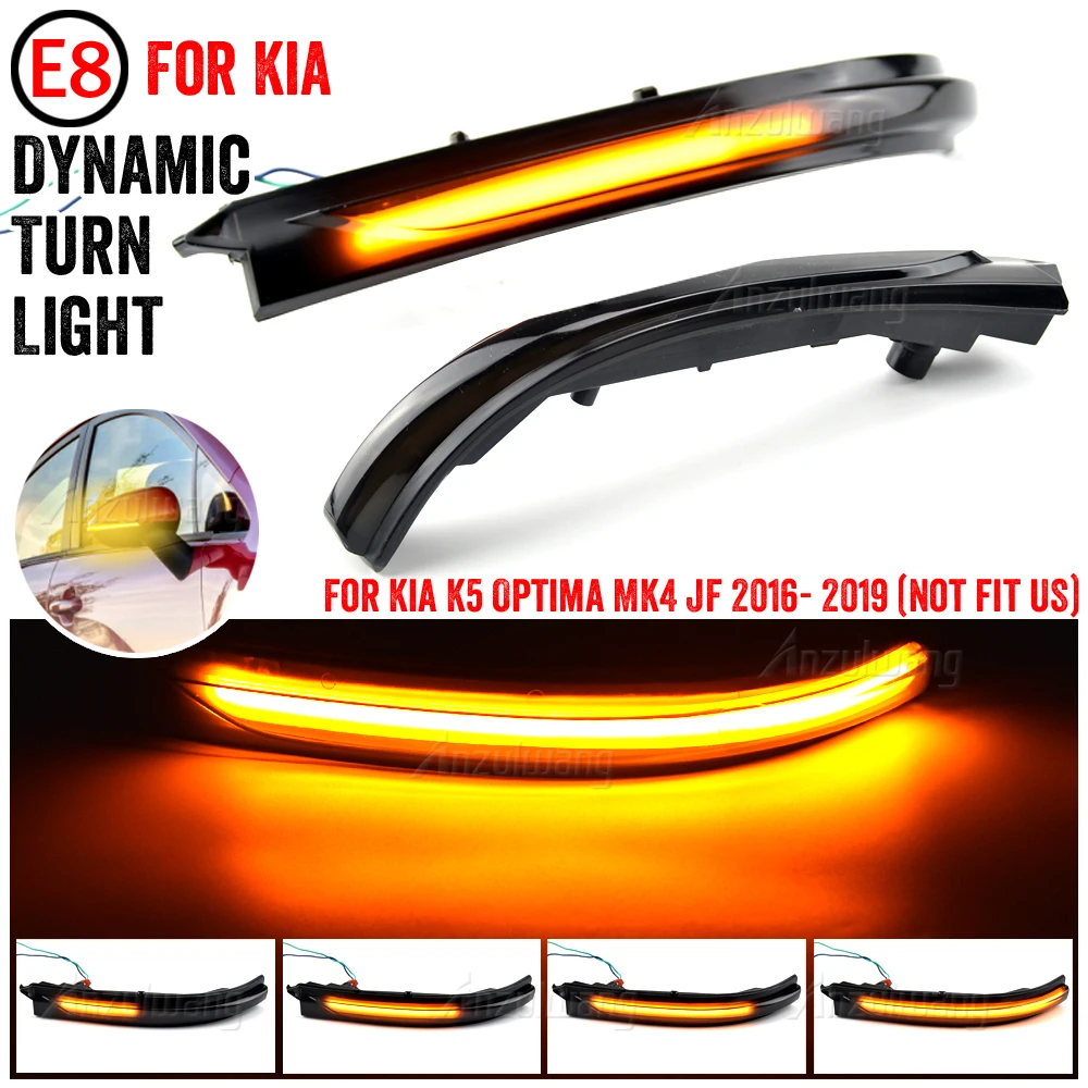 

Dynamic LED Blinker Side Mirror Marker Turn Signal Light Lamp For Kia K5 Optima MK4 JF 2016 2017 2018 2019
