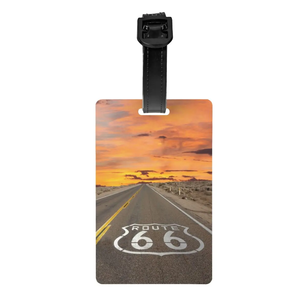 

Route 66 Luggage Tags Custom USA Highways Baggage Tags Privacy Cover Name ID Card