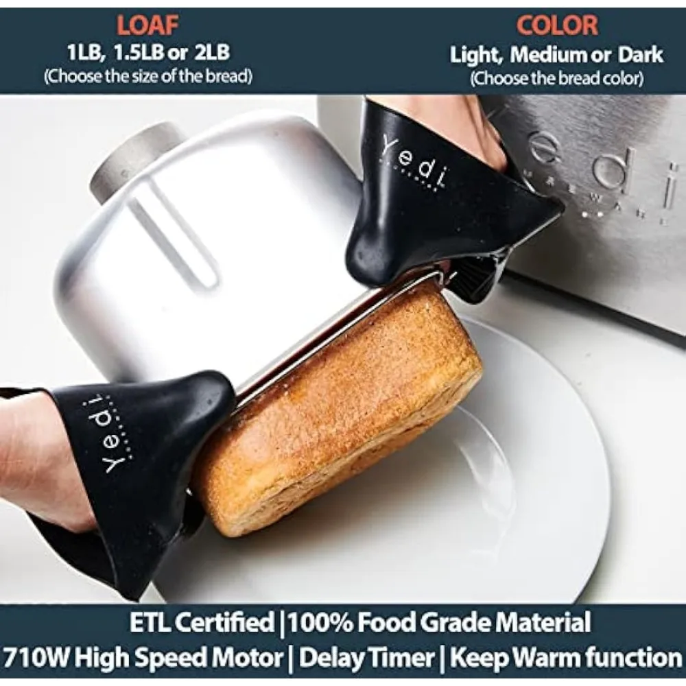 Yedi Total Package 19-in-1 Bread Maker, with Deluxe Accessory Kit 5