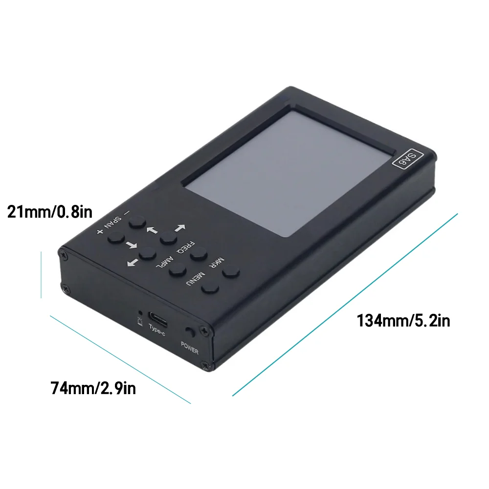 SA6 휴대용 안테나 분석기, 35-6200 MHz, PC 소프트웨어 제공, 무선 신호 측정, 방향 탐지, 간섭 분석