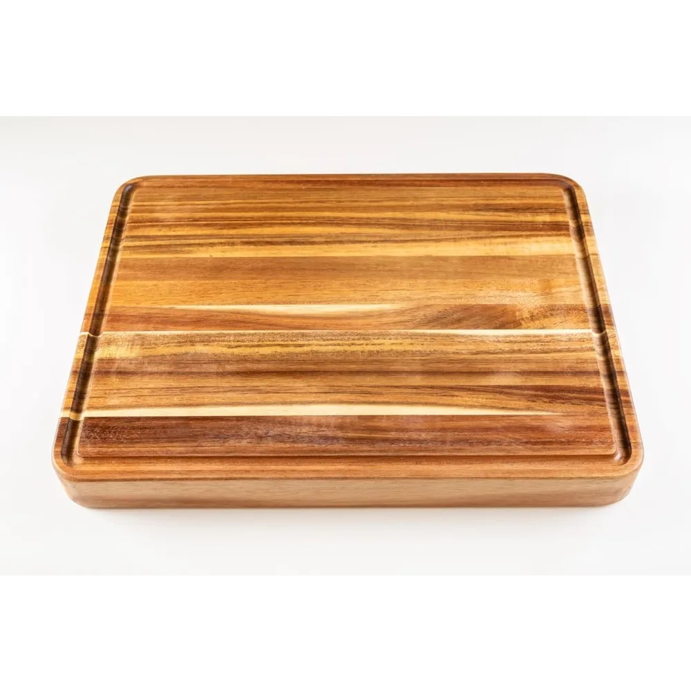Acacia Wood Cutting Board with Handle 1