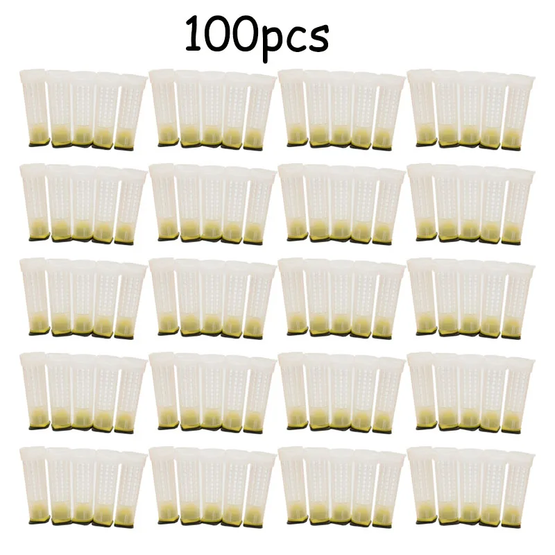 100PCS Wholesale Beekeeping Queen Bee Rearing System Protection Cages Plastic Tools Supplies Larva Anti Bite Equipemnt Farm
