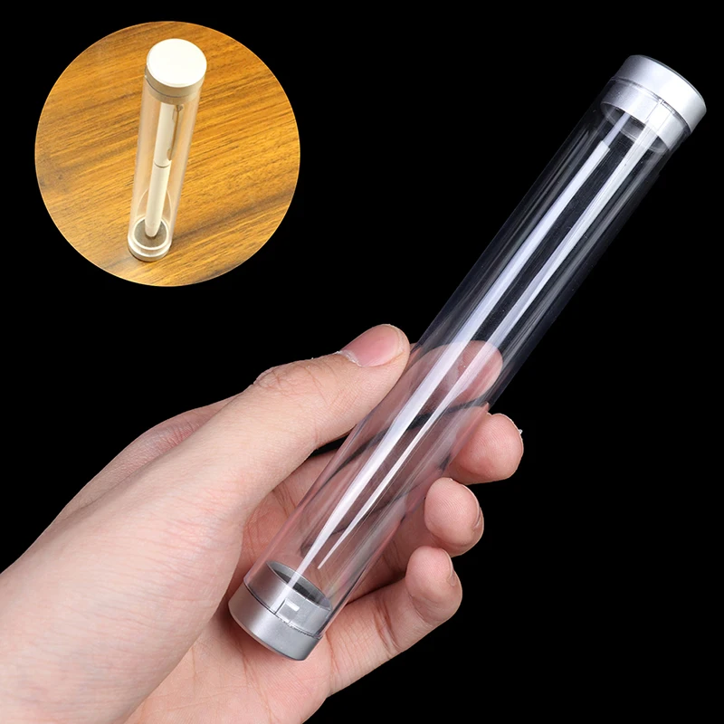 Stationery Box Crystal Transparent Plastic Pen Box Gift Box Metal Pen Transparent Case