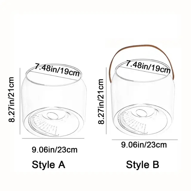 Multifunctional Transparent Round Fish Tank Anti-broken Plastic Viewing Tank Decorative Fall Resistant Fish Bowl Office 6