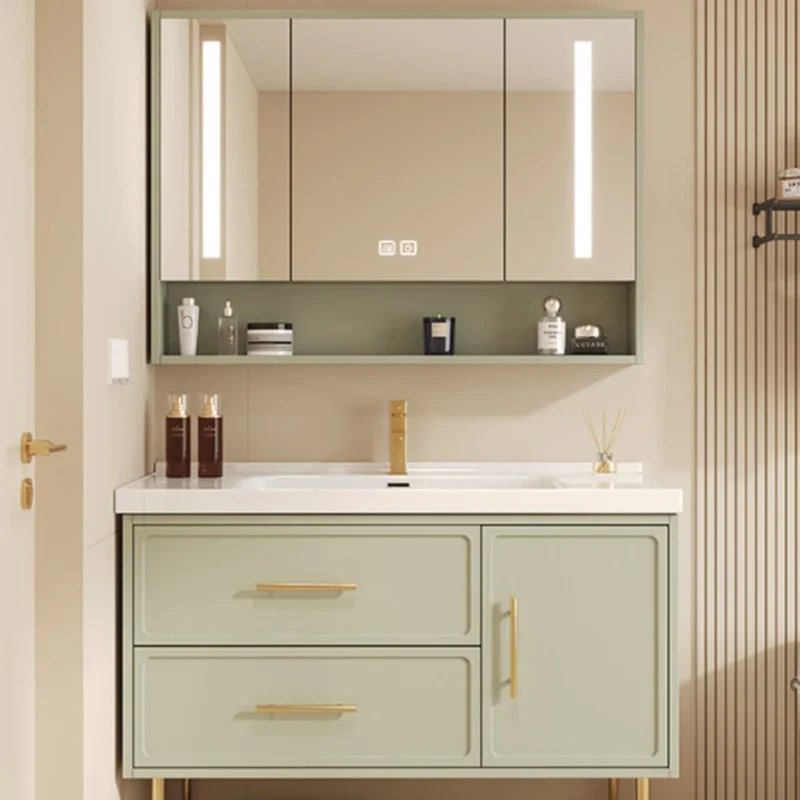 Closed Storage Toilet Cabinet Luxury Bathroom Furniture Wall Pharmacy Vanity Sink Space Saving Filing Cabinets Wooden armadietto