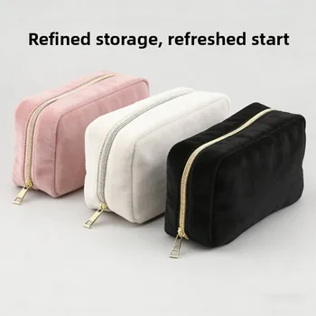 Astuccio in velluto a coste Astucci per matite di grande capacità Cancelleria Tinta unita Trousse Kawaii Kalemlik Materiale scolastico Astuccio per matite