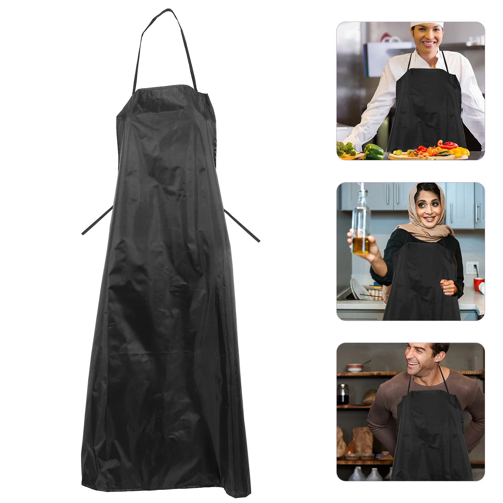 

Waterproof and Oilproof Apron Work Dish Washing Aprons Tool Cloak Kitchen Polyester Taffeta Coated Fabric for Dishwashing