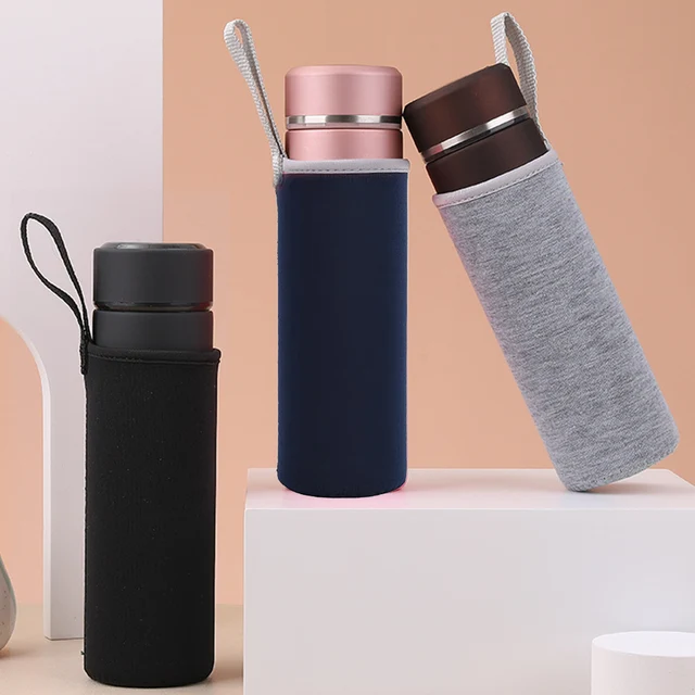 2pcs Bottle Bag 550/750 /1000/1500ML Thermal Sleeve Drinking Bottlesinsulated Cup Lid Drinking Bottles For Hiking Camping 2