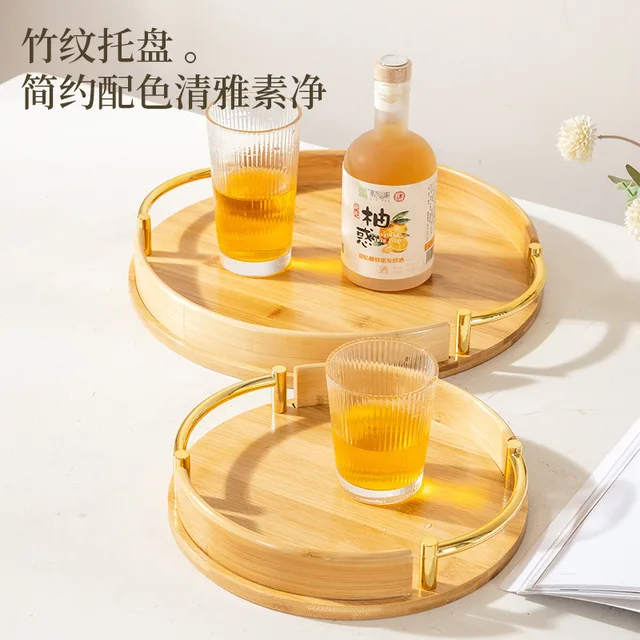 Round Bamboo Serving Tray 2
