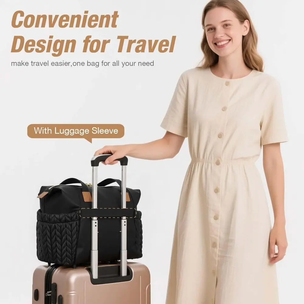 Large Capacity Maternity Bag With Changing Pad And Shoulder Strap_voghion.com