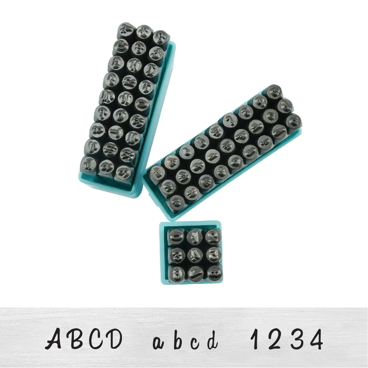 Kit D'estampage Métal 63 Pièces - Poinçons Lettres Et Chiffres 3mm