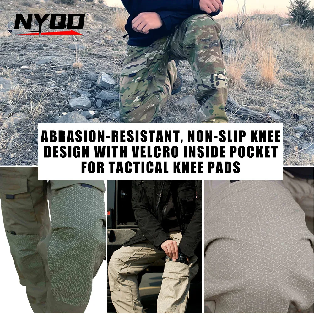 Tactical Set Men's Hunting Training Pants Outdoor Hiking Camouflage Quick Drying Anti Tear Outdoor Sportswear multicam pants