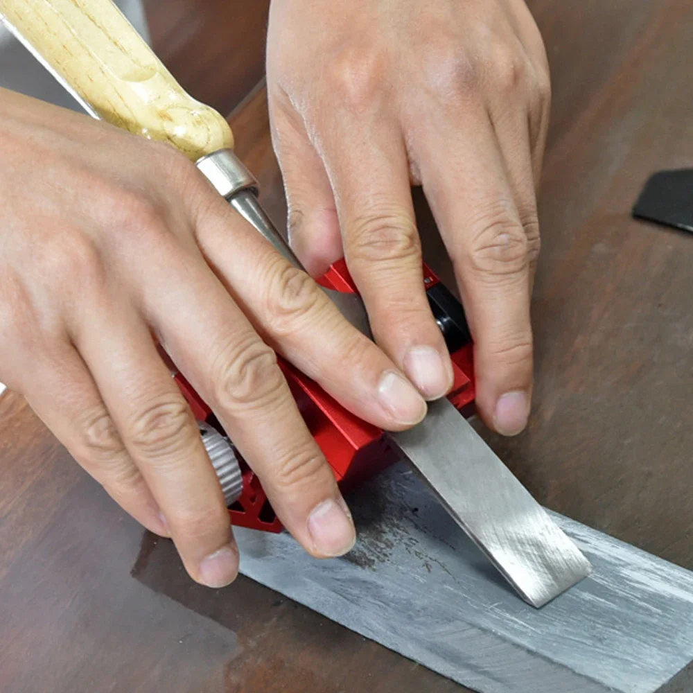 Manual Knife Sharpener Metal Sharpener Abrasive Tools Sharpening Jig Angle Adjustable Inclined Edges Wood Chisel Fixing Bracket