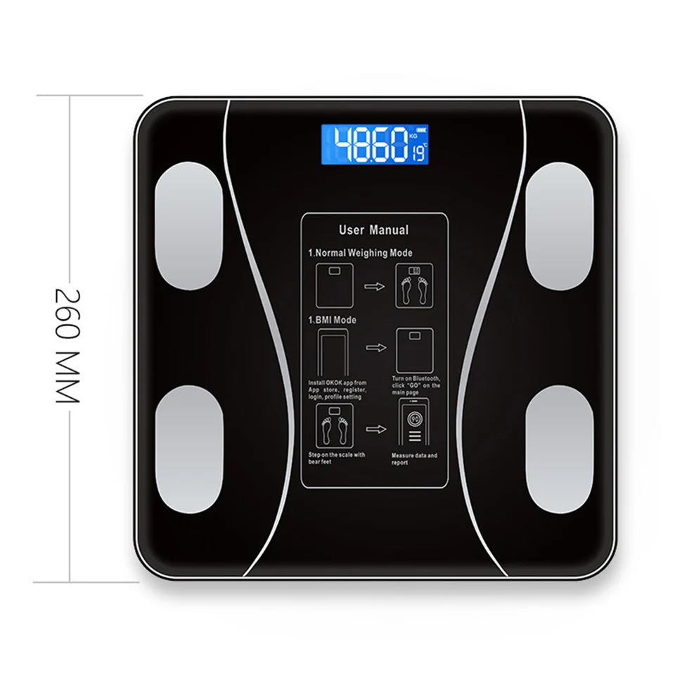 Smart Bluetooth Body Weight Scale with LCD Display
