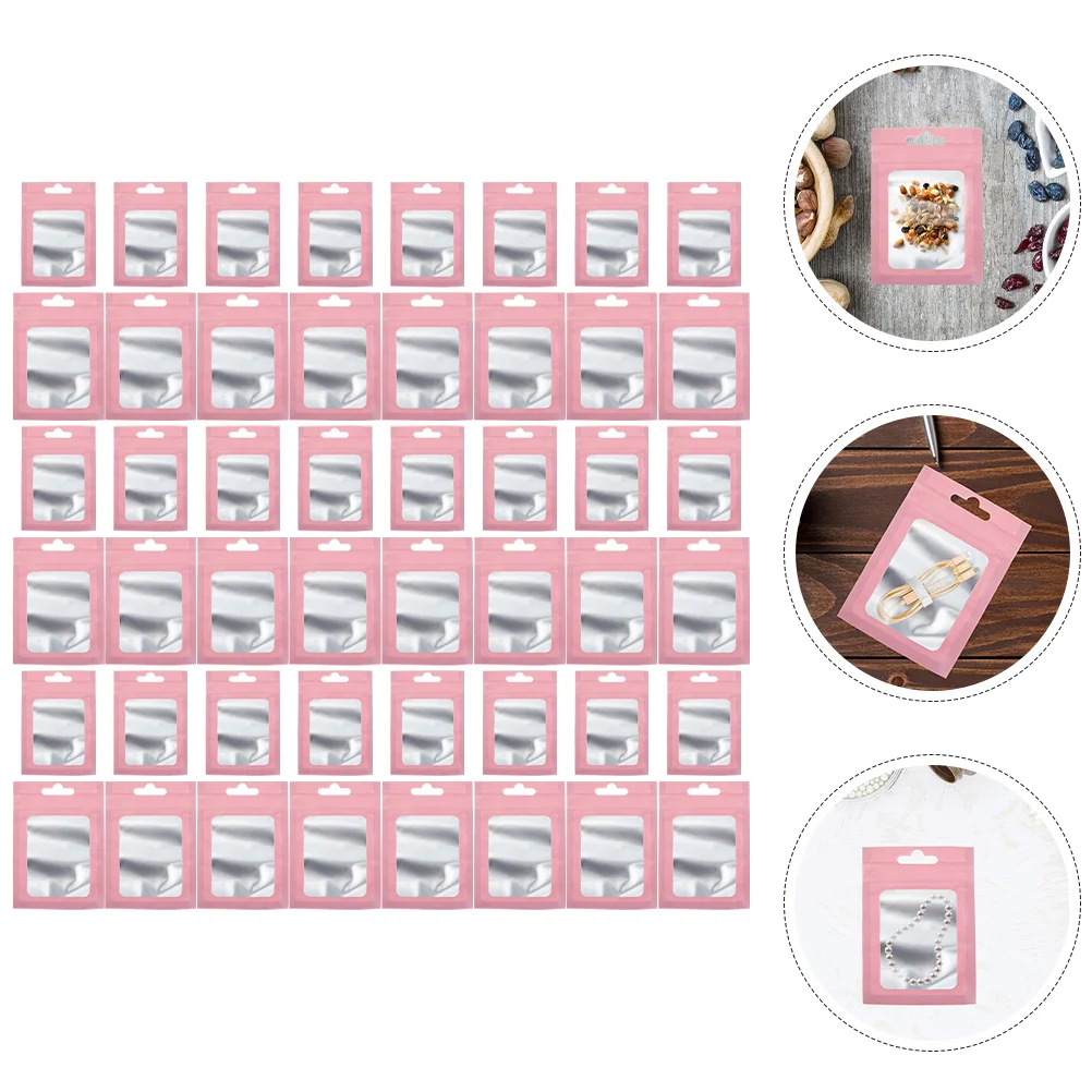 

100 Pcs Jewelry Sealant Bags Reusable Frosted for Small Business Plastic