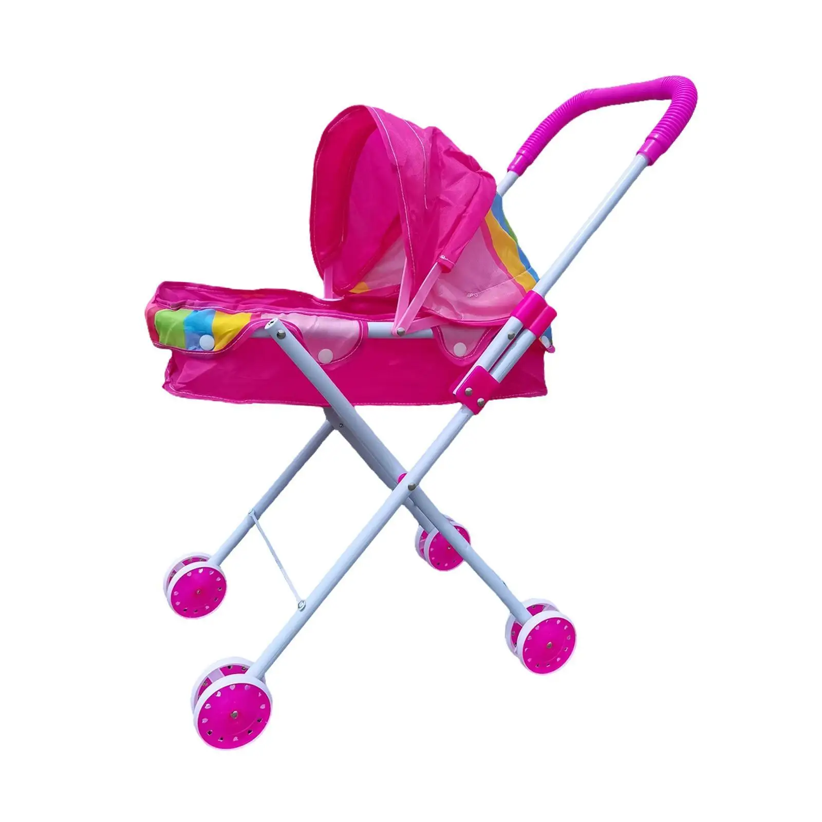 Doll Stroller Doll Accessories Toddlers Role Play Trolley for Infant Kids