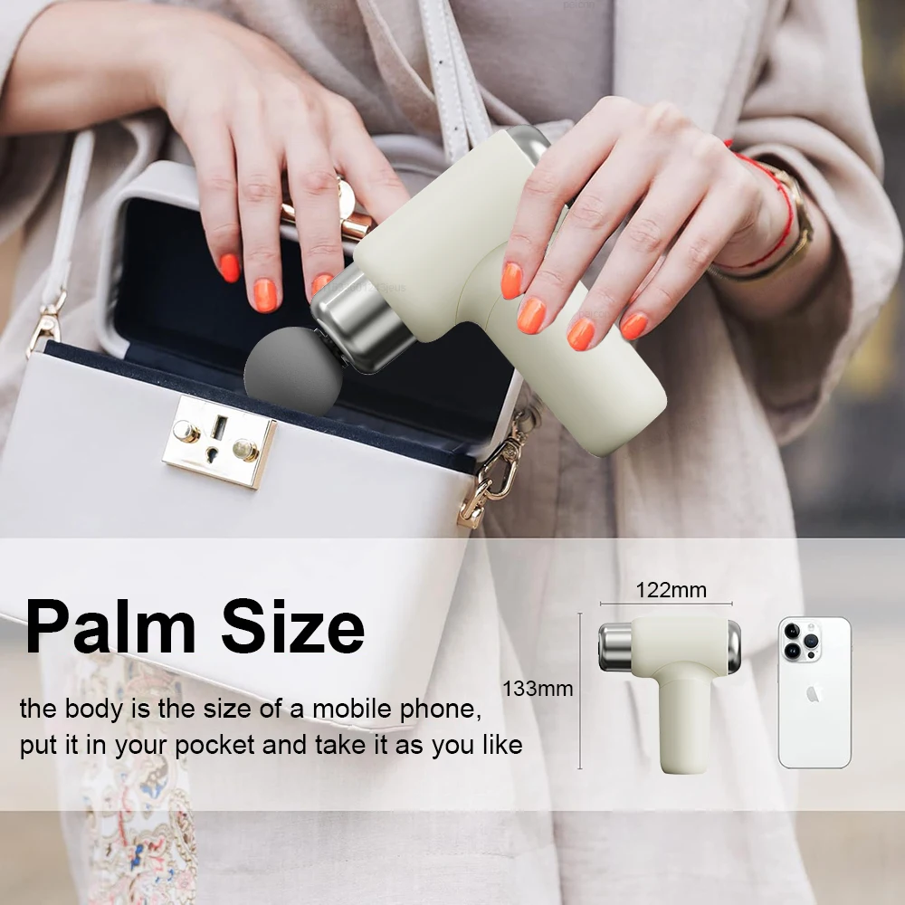 Compact Handheld Deep Tissue Muscle Relaxation Massager with Adjustable Speeds
