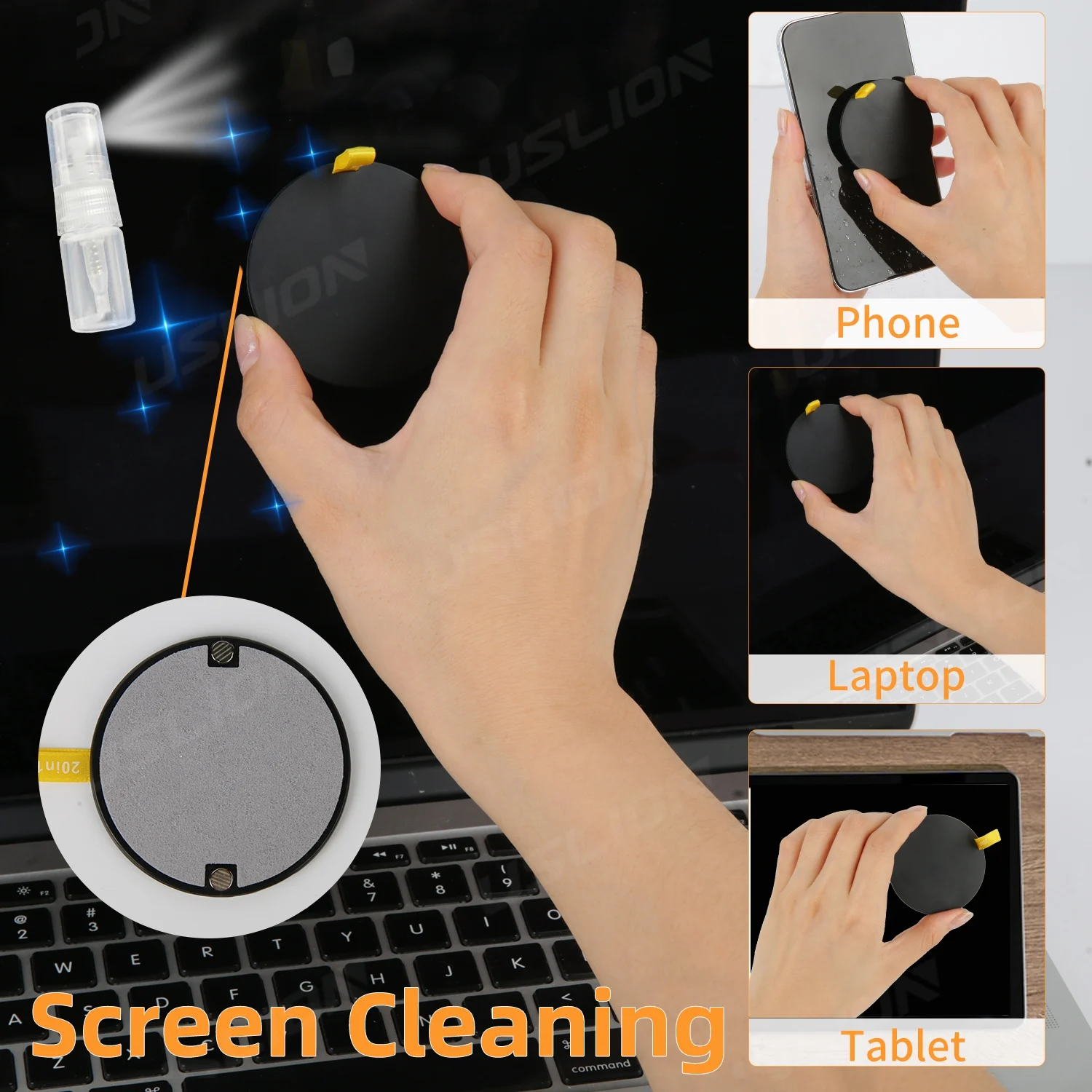 Kit Multifuncional Cleaner para Teclado de Computador Tablet e Câmera, Tela do Telefone Ferramentas de Limpeza, Fone de ouvido Escova Limpa, Extrator Keycap, 20 em 1