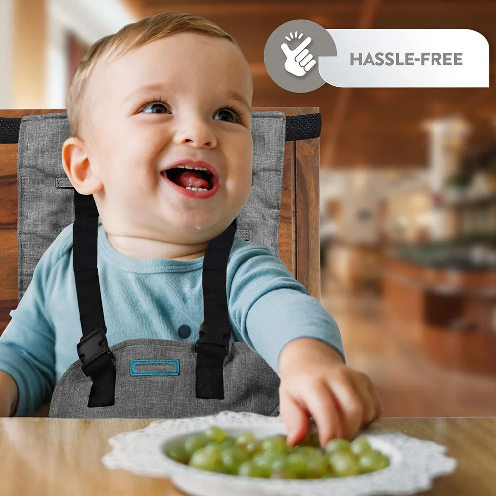 Portable Baby High Chair Safety Seat Harness for Toddler, Baby Travel Essential Easy High Booster Seat Cover for Infant Eating - 3