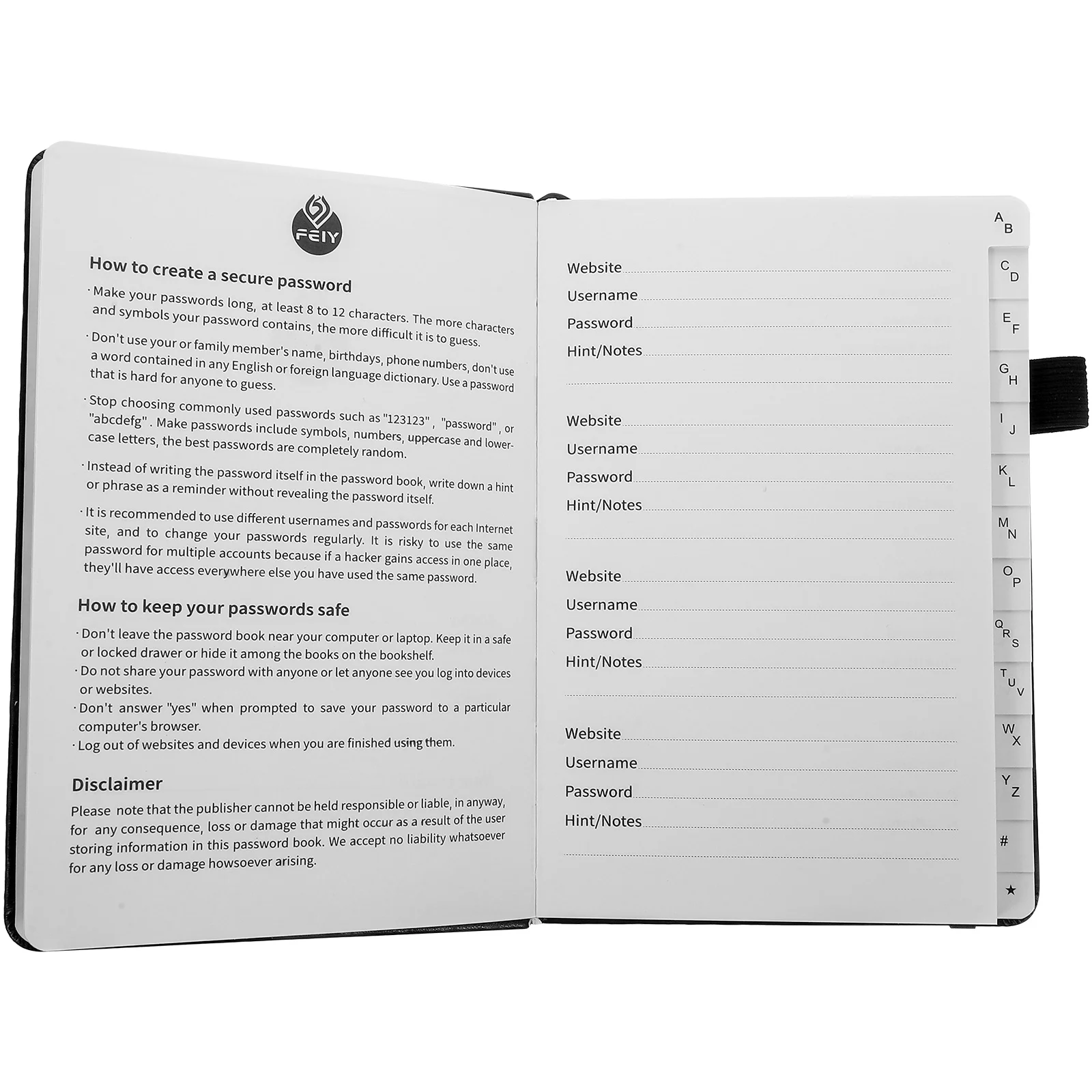 Password Book Email Address Notebook Phone Book Planner Diary Notepad Journal Students Agenda Stationery Office School Supplies