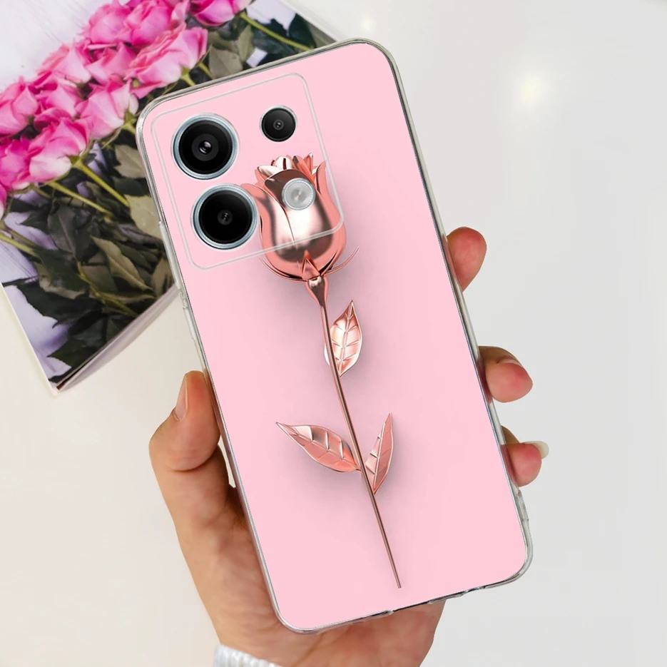 Chic Painted Clear Silicone Phone Case with Bumper Protection